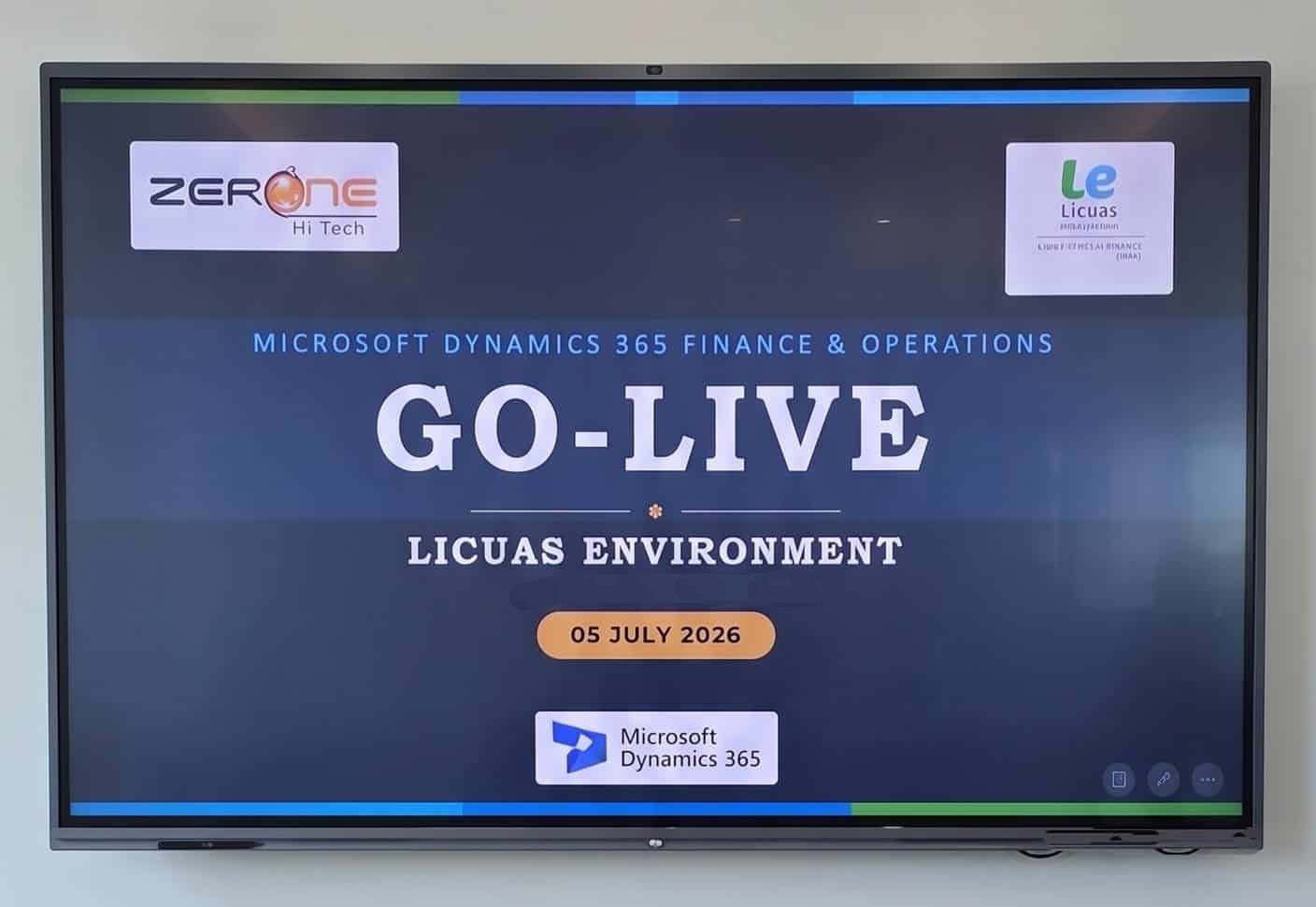 Microsoft Dynamics 365 Finance and Operations go-live announcement for Licuas Environment, Qatar, implemented by Zerone HiTech